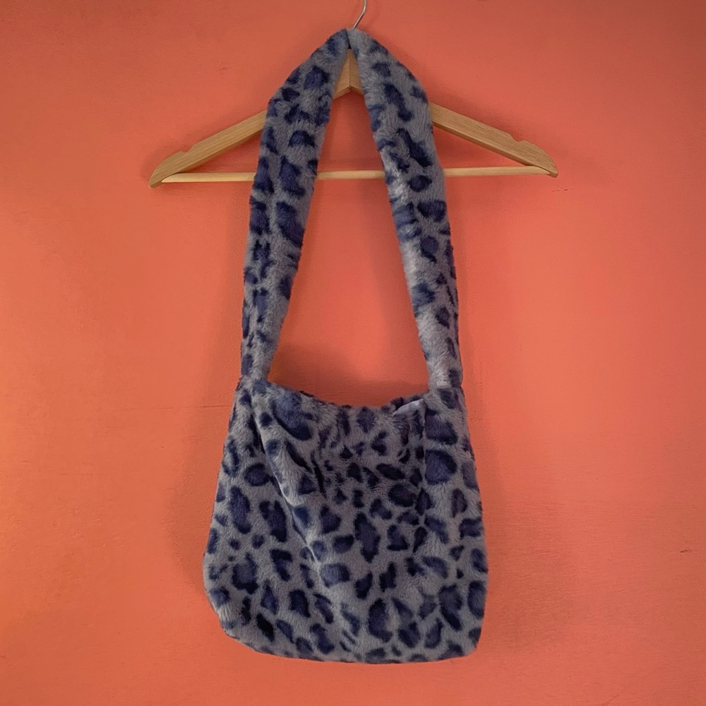 Handmade Faux Fur Animal Print Tote bag